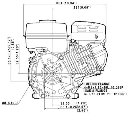 Desen motor Subaru EX 13, vedere din spate