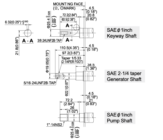 Desen motor Subaru EX40, vedere arbore