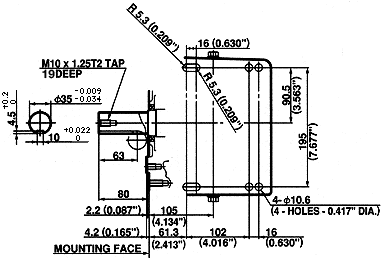 Schita motor Subaru EH63, vedere "Z" (tip D)